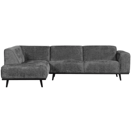 Statement left-hand velvet corner sofa