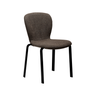 Glam bouclé chair with antique legs