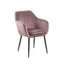 Emilia velvet chair with black legs