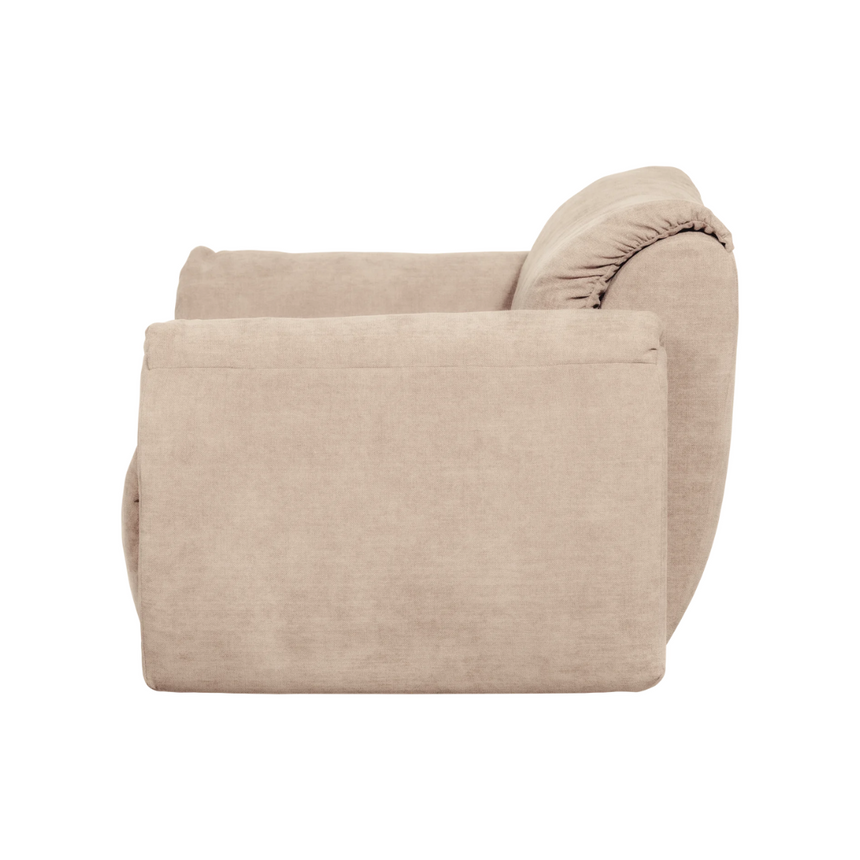 Baggy woven chenille armchair