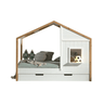 Babs 91 wooden house children's bed, 90x200 with bed linen holder