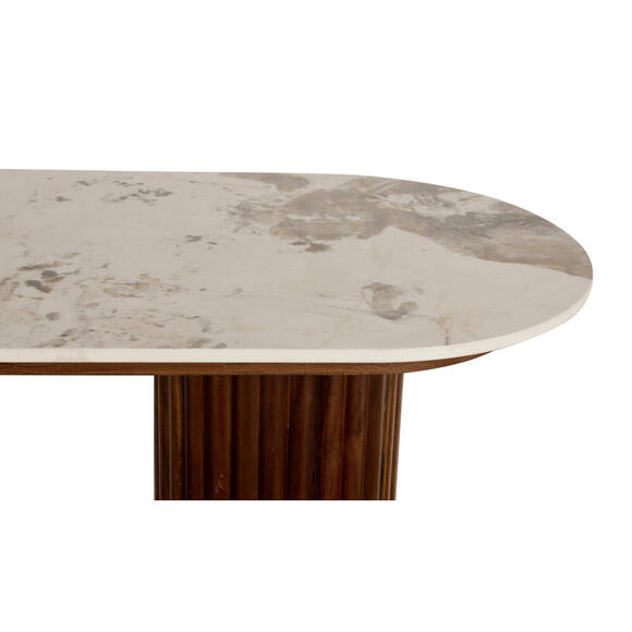 Urban Chique konzolasztal – Kerámia márvány felülettel és dió furnér vázzal