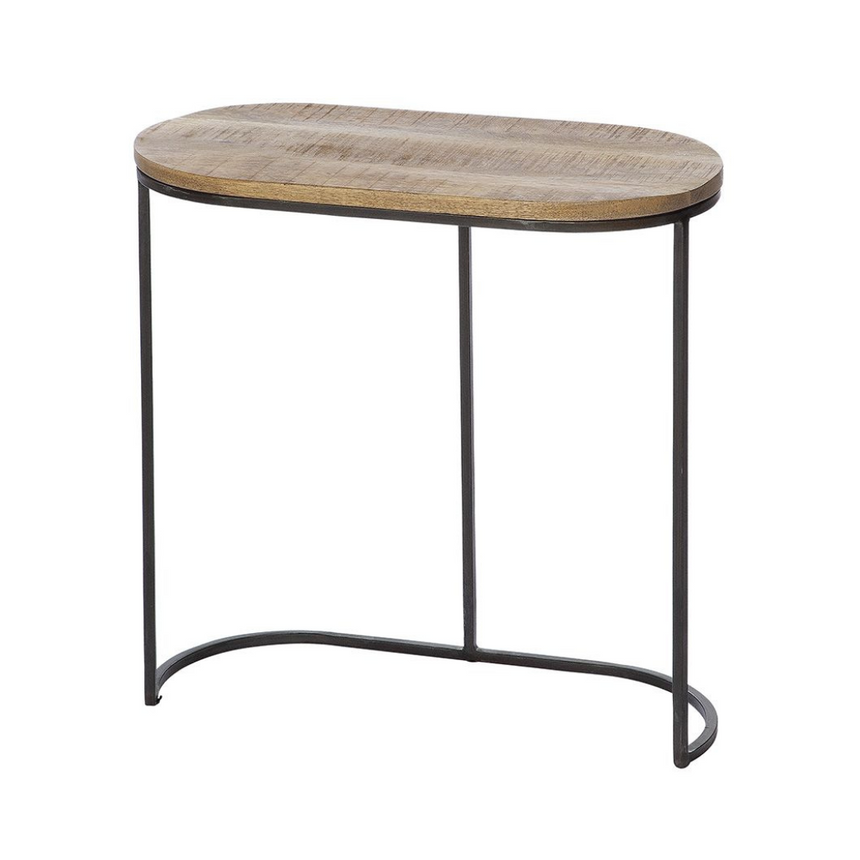 Camara wooden oval storage table set