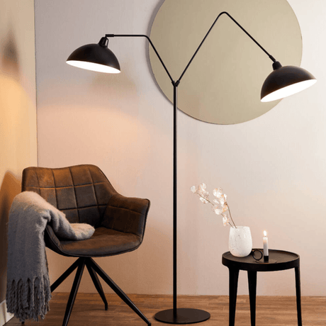 Orion metal floor lamp 2 bulbs