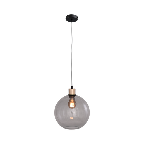 Lava 3-bulb dark gray glass pendant lamp