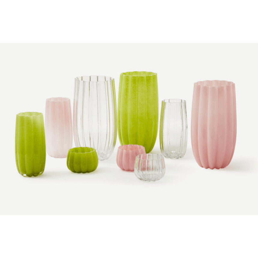 Melon glass vase 38cm