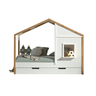 Babs 91 wooden house children's bed, 90x200 with bed linen holder