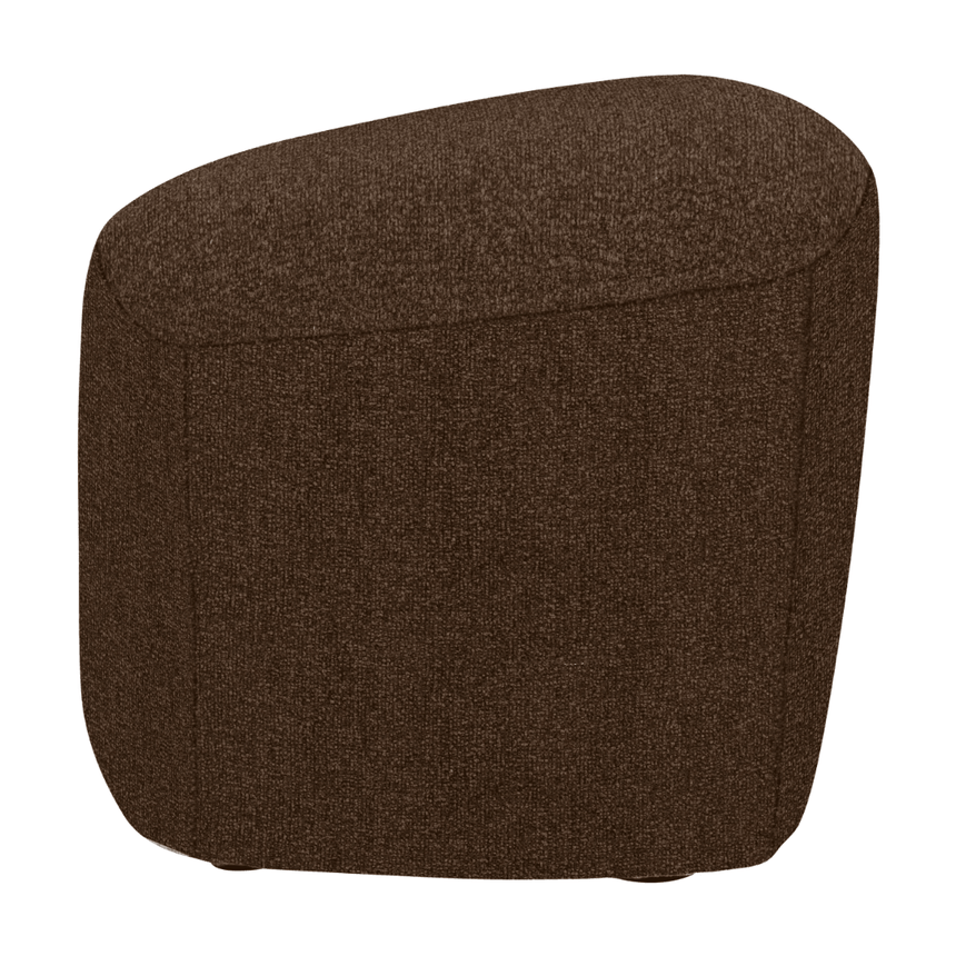 Coffee leather pouf