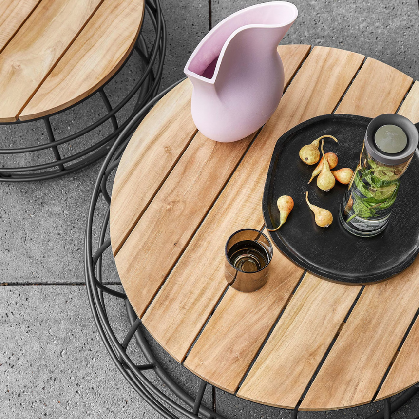 Pure wooden garden coffee table set