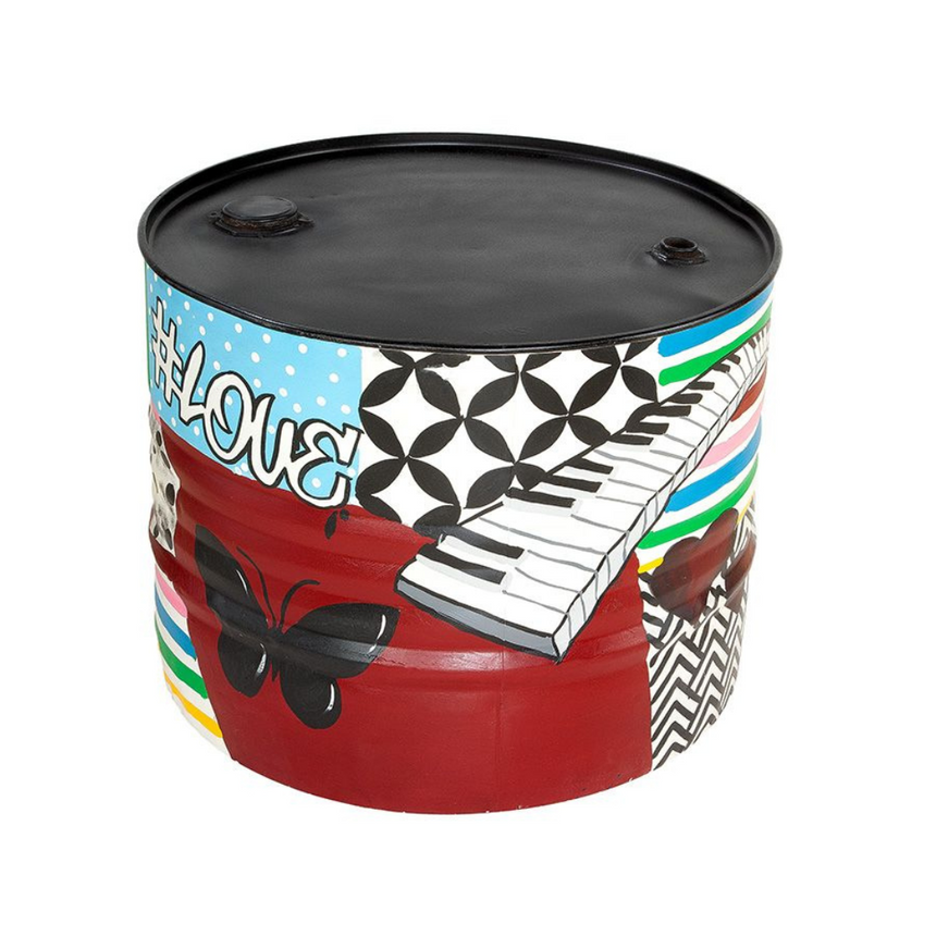 Graffiti metal coffee table