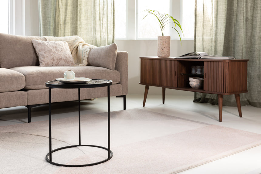 Barbier wooden chest of drawers with sliding doors