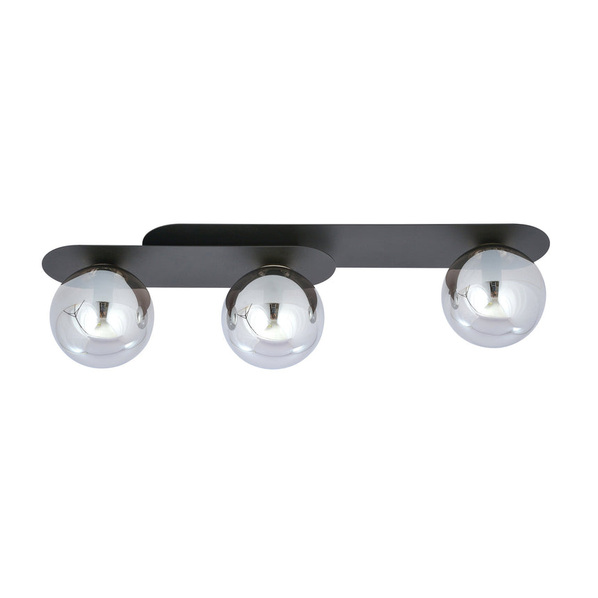 Plaza 3 BL glass ceiling lamp