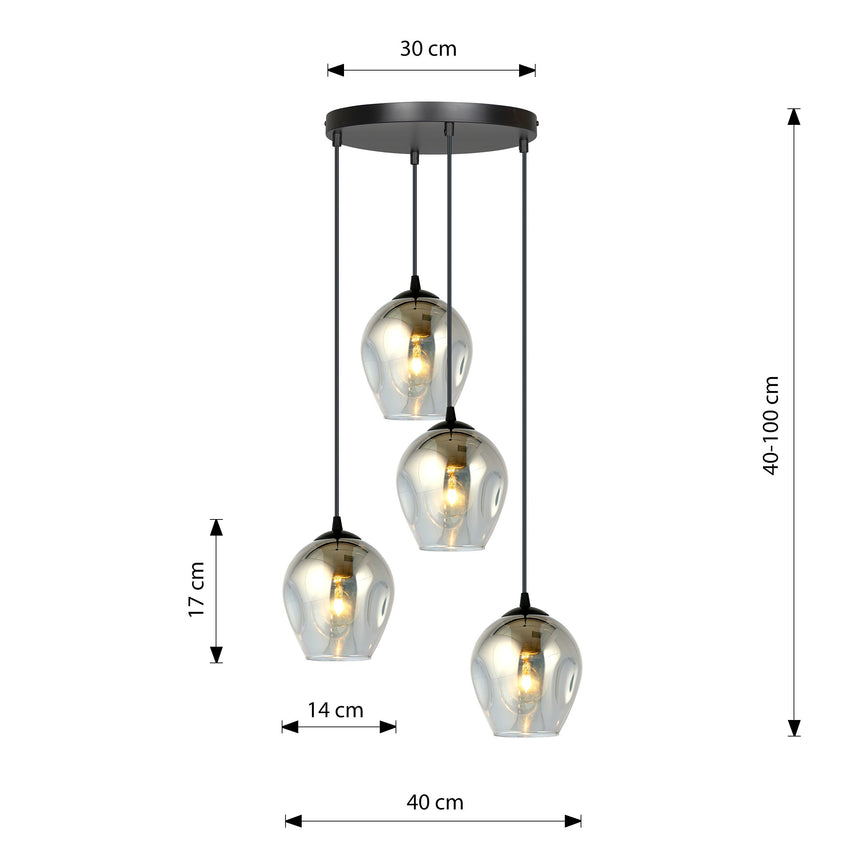 Istar 4 BL metal pendant lamp