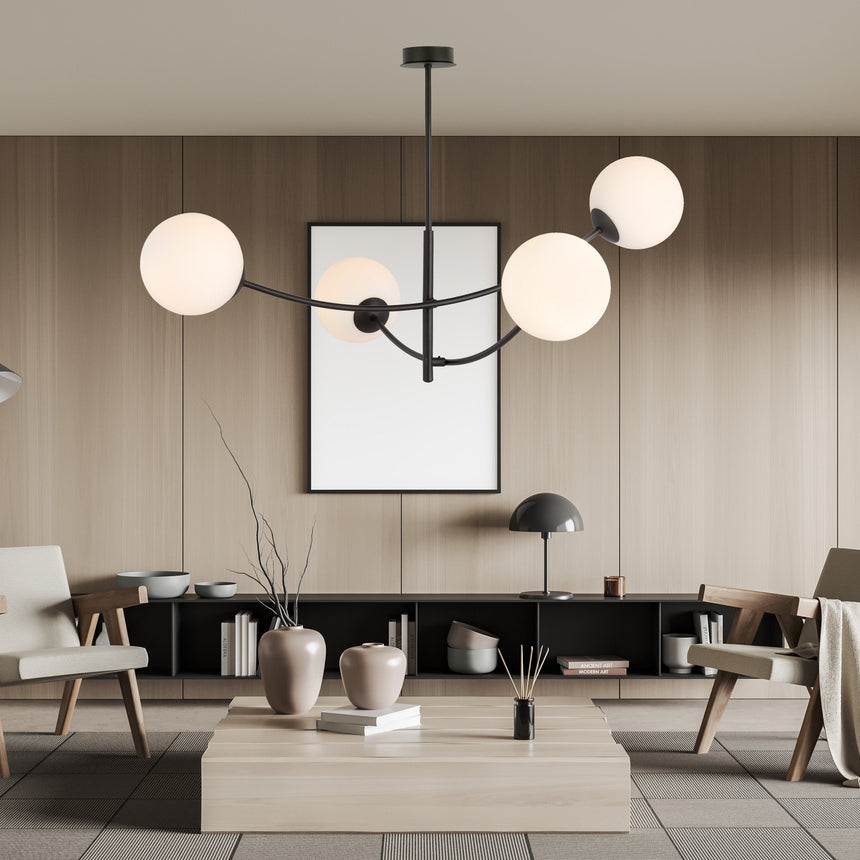 Hunter 4 Opal metal ceiling lamp