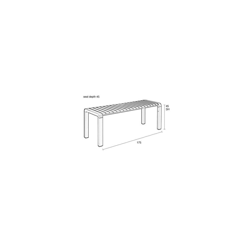 Vondel fém kerti pad 175x45-5