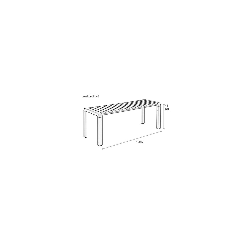 Vondel fém kerti pad 129,5x45-3