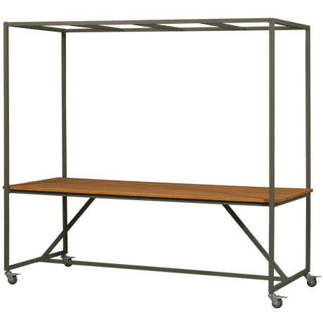 Blue sky gurulós fa kerti asztal kerettel - Dutch Home