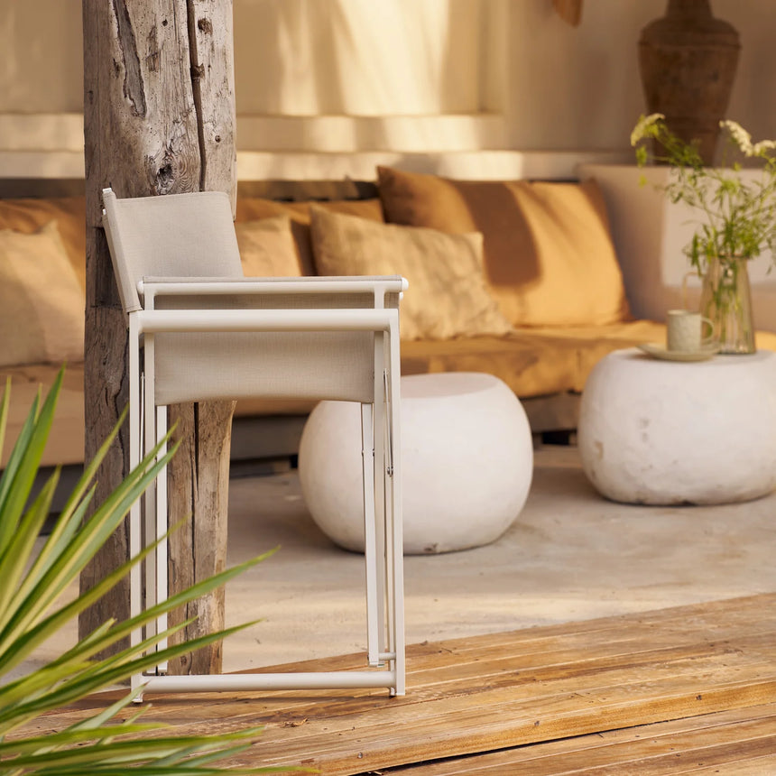Director metal folding garden chair