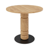 Beads wooden dining table Ø90