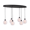 Lava 3-bulb dark gray glass pendant lamp
