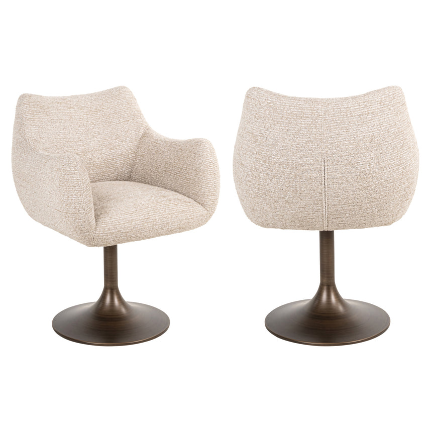 Aldo étkezőszék – Forgó funkcióval, tweed kárpitozással