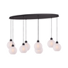 Lava 3-bulb dark gray glass pendant lamp