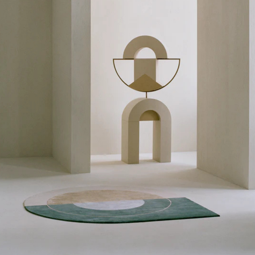 Muted Frontier wool rug