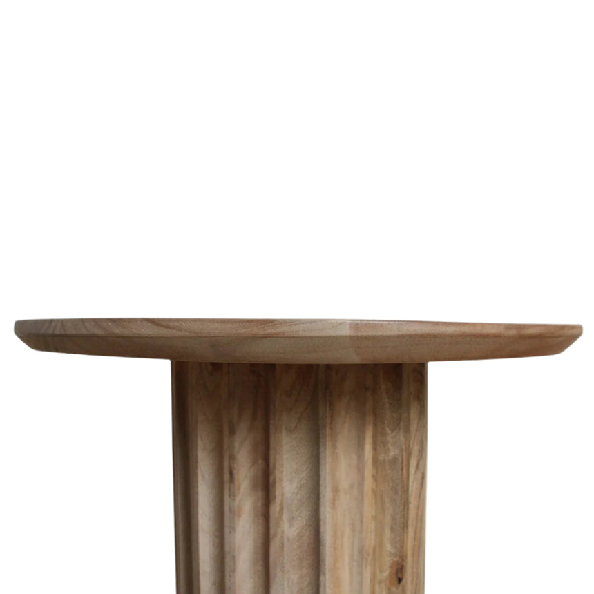 Bullnose wooden side table Ø50