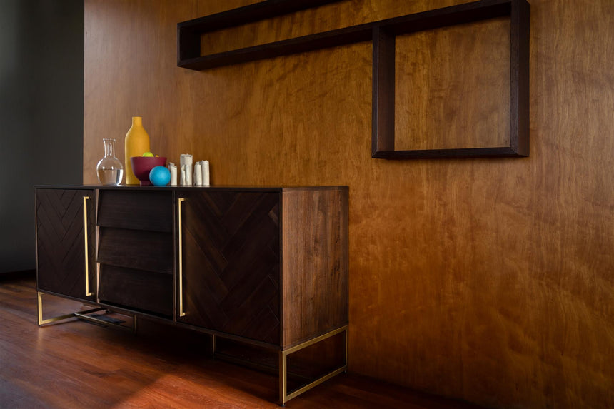 Class 2-door tall wooden chest of drawers