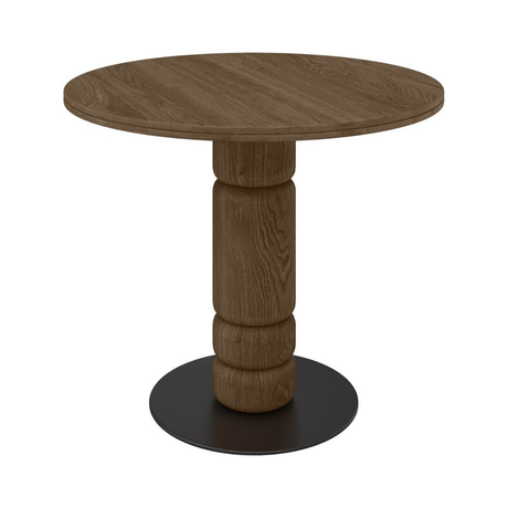Beads wooden dining table Ø90