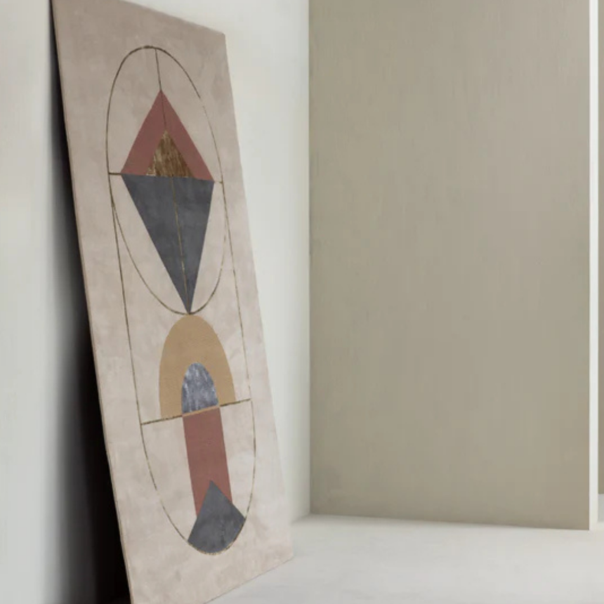 Muted Frontier wool rug