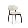 Mikky fabric chair with dark brown legs