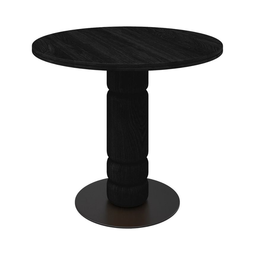 Beads wooden dining table Ø90