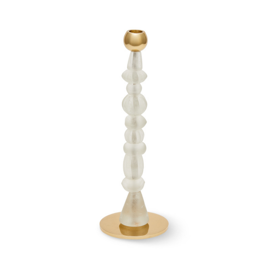 Beads metal candle holder