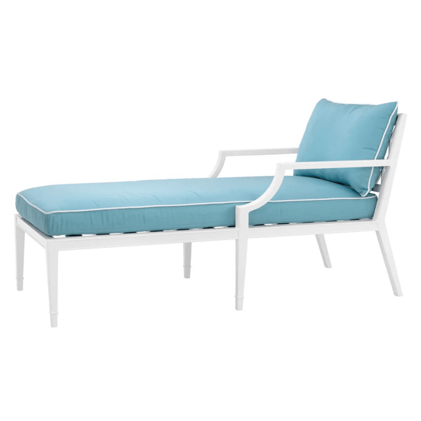 Bella Vista deck chair with white legs