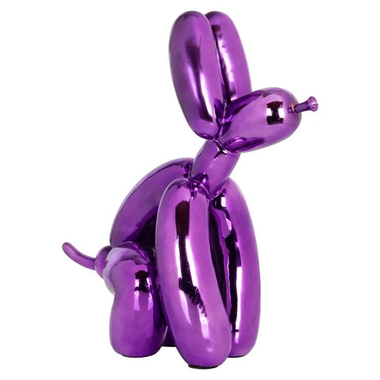 Dog purple műgyanta dekoráció - Dutch Home