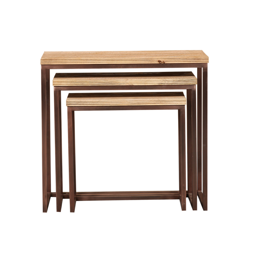 Zoah fa lerakóasztal szettben