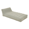 Linen-effect floating fabric sun lounger with headrest