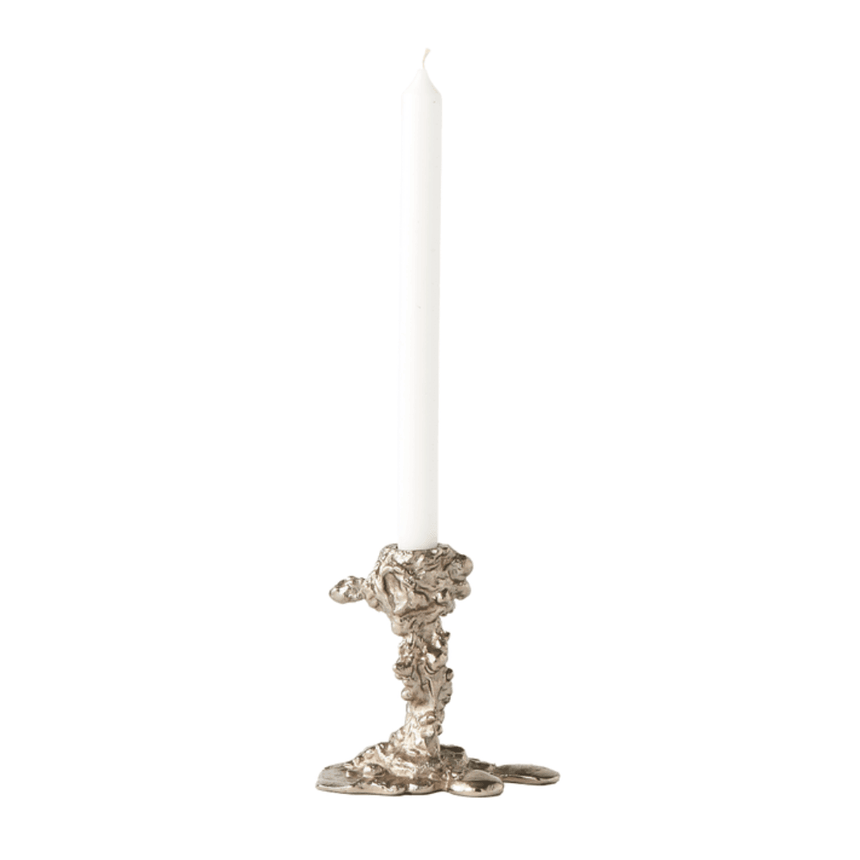 Drip metal candle holder 14cm