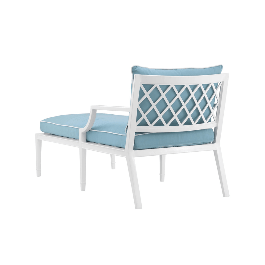 Bella Vista deck chair with white legs