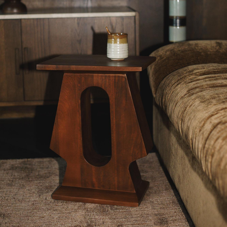 Pilaster wooden side table