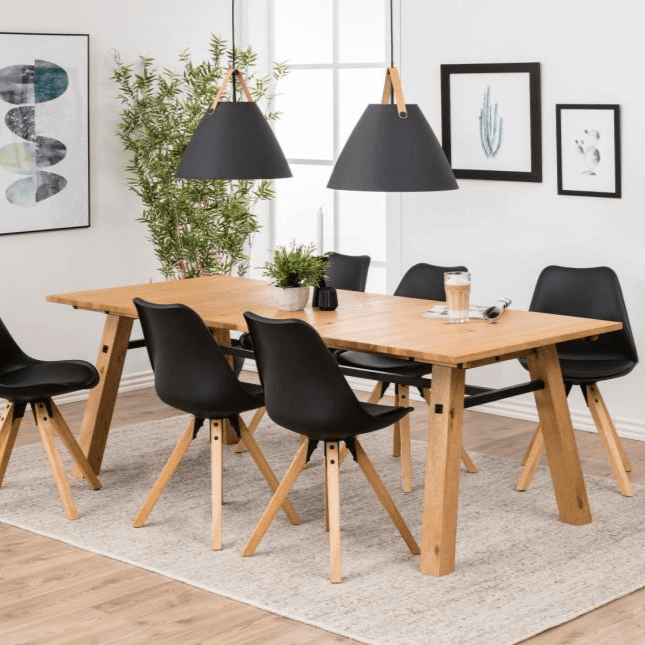 Dima textile leather chair with natural legs