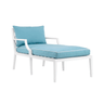 Bella Vista deck chair with white legs