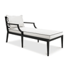 Bella Vista deck chair with black legs