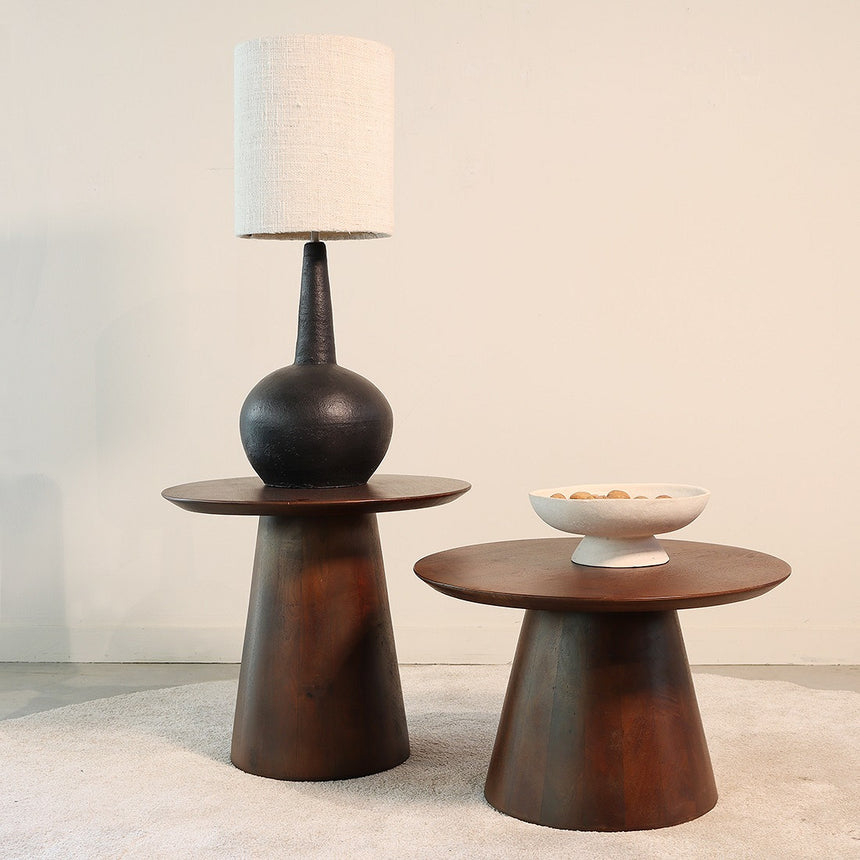 Bullnose Cone Wood End Table