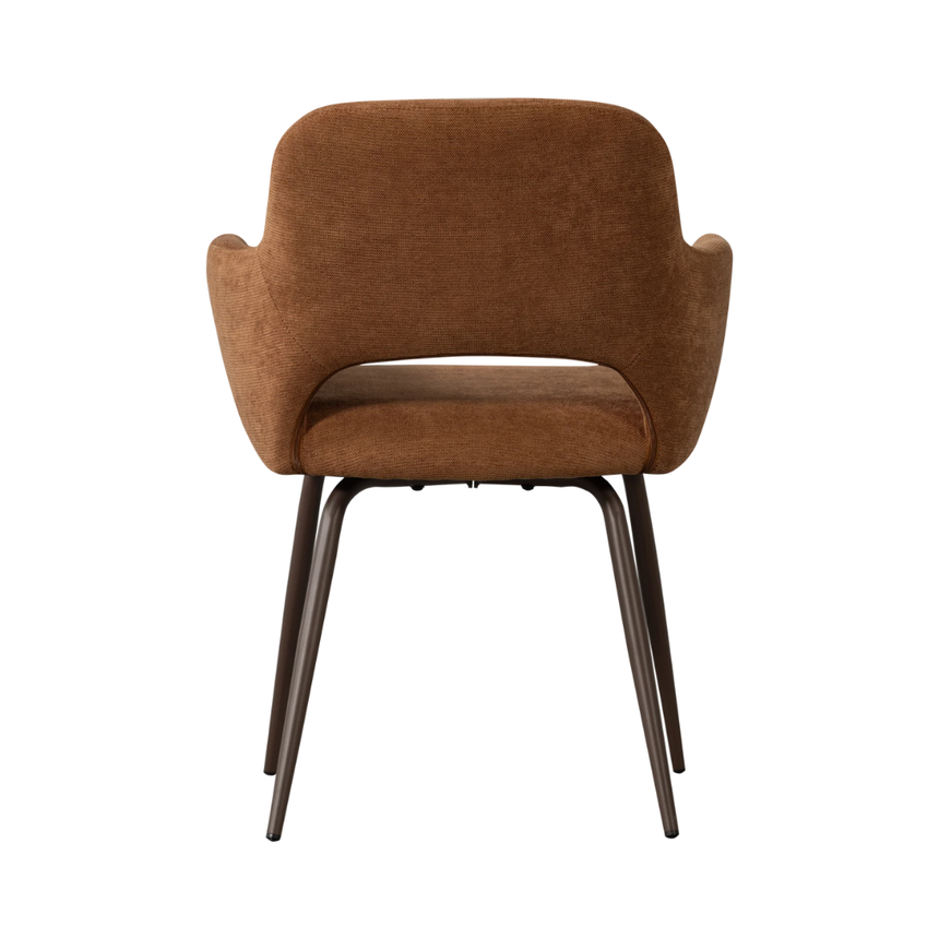 Murat fabric chair with dark brown legs