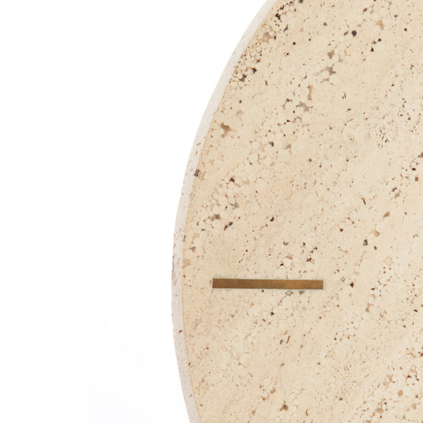 Jenay limestone wall clock Ø43