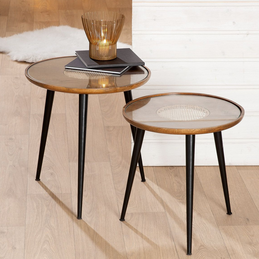 Arima wooden storage table set