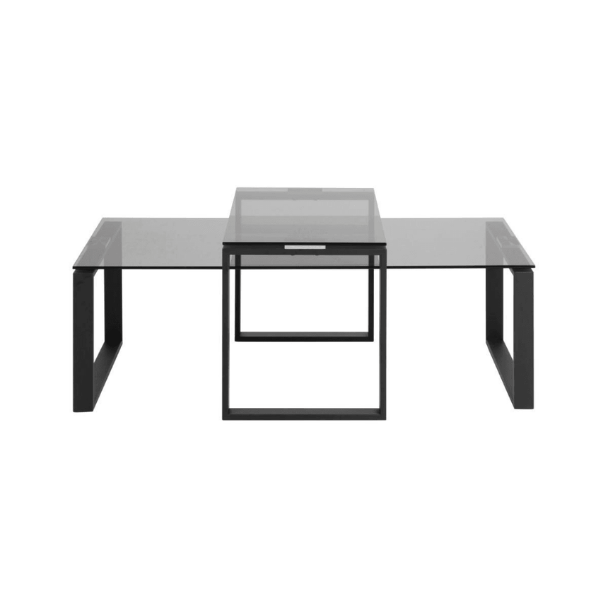 Katrine glass coffee table 115x69 set