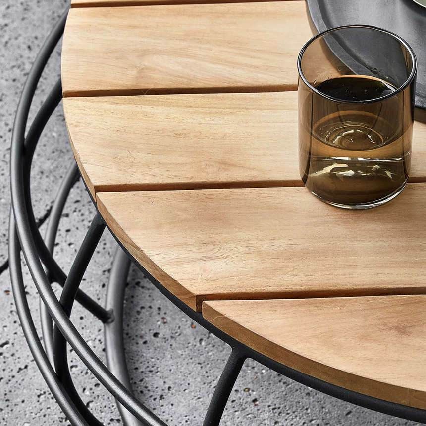 Pure wooden garden coffee table set